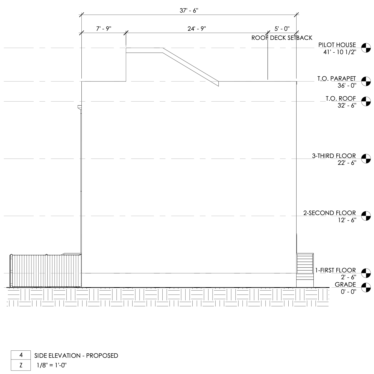 1319 South Hollywood Street Side Elevation