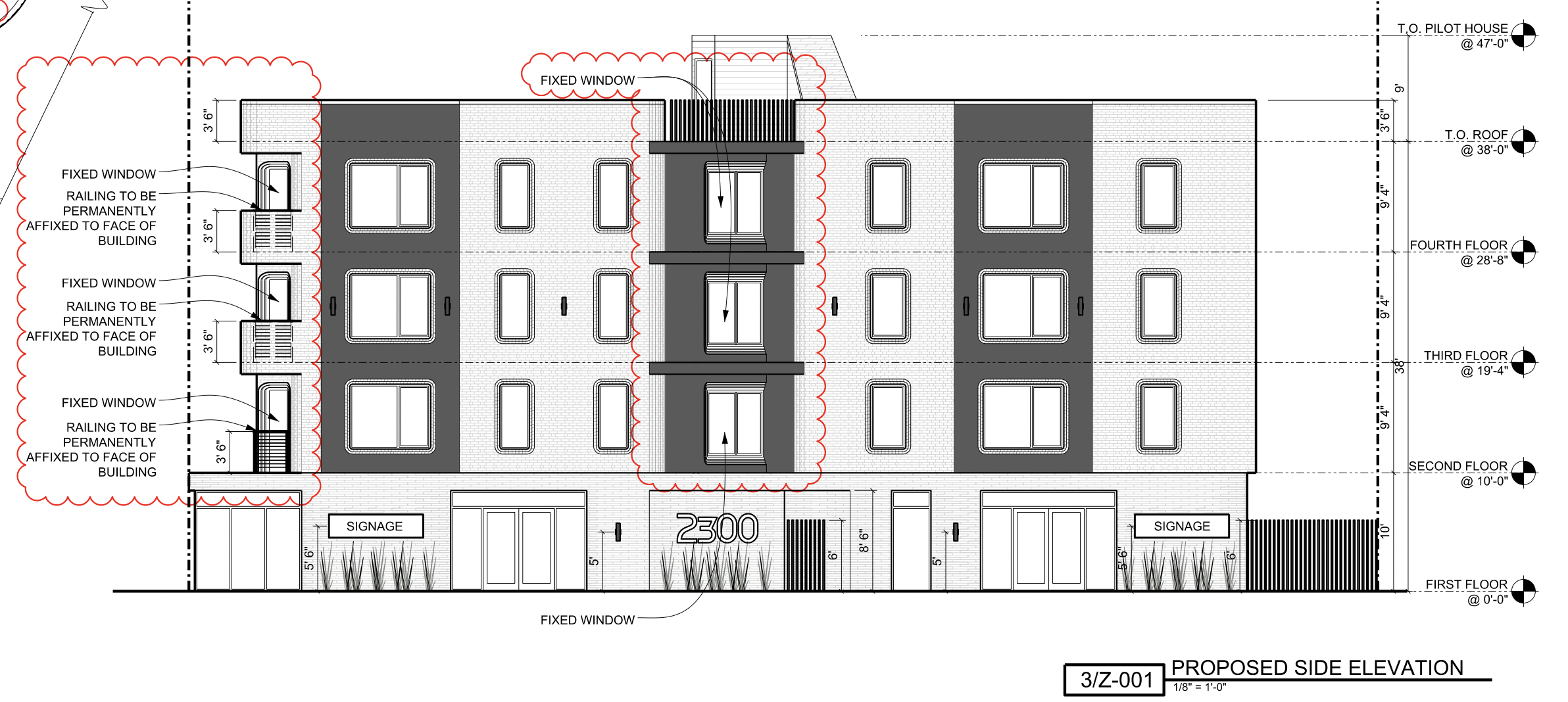 2300-10 Germantown Avenue Side Elevation