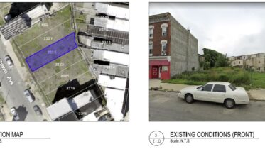 2325 Germantown Avenue. Site conditions prior to redevelopment. Credit: 24 7 Design Group via a zoning permit submitted to the City of Philadelphia