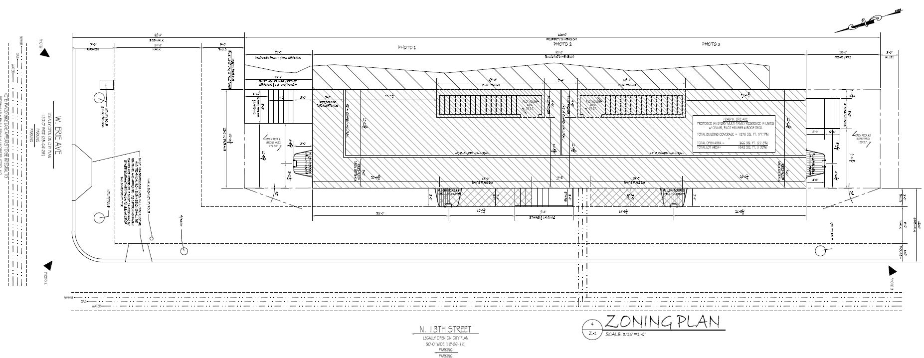 2325 Germantown Avenue. Proposed site plan. Credit: KCA Design Associates via a zoning permit submitted to the City of Philadelphia