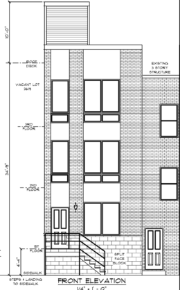 2619-21 East Huntingdon Street Elevation