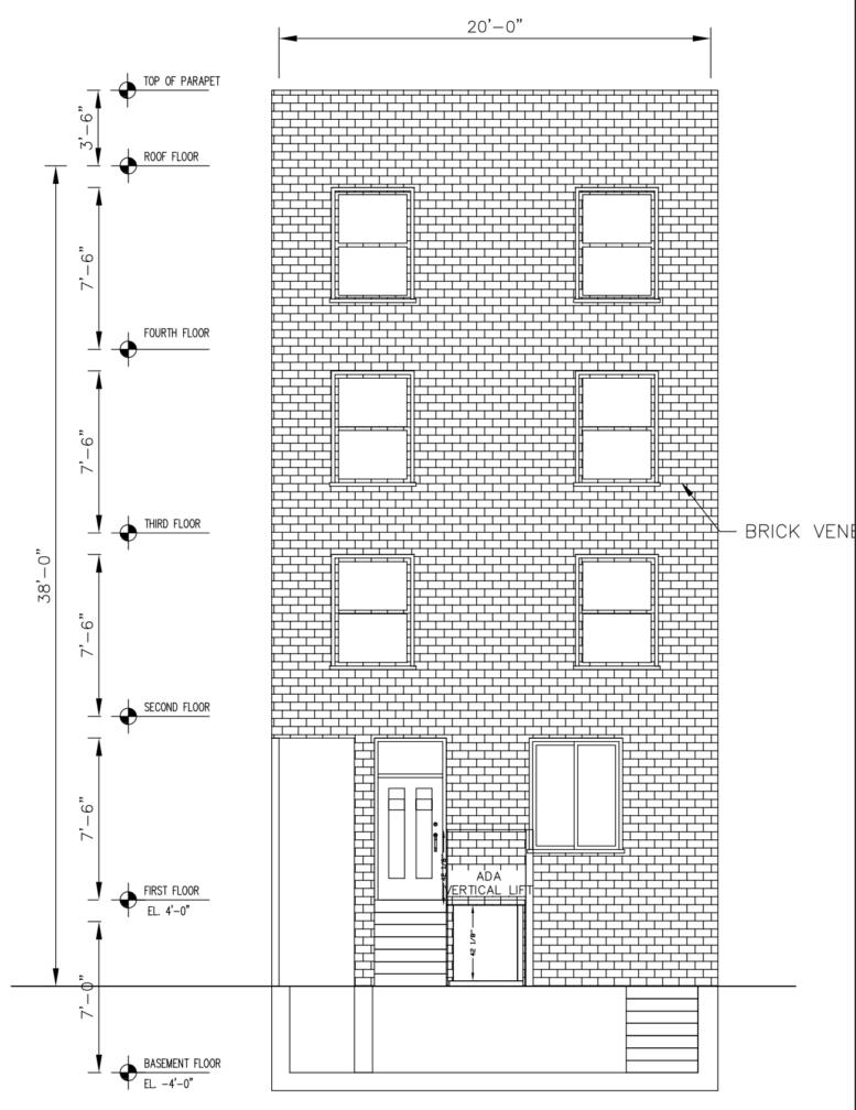 6115 Walton Avenue Elevation