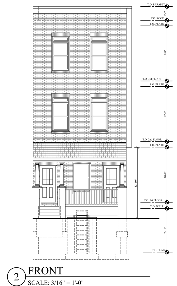 616 North 57th Street Front Elevation