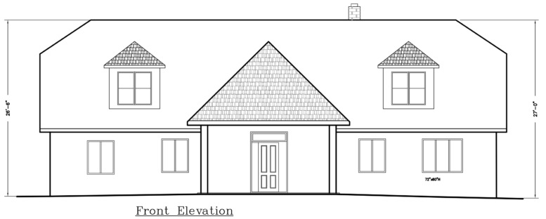 714 Pecan Drive Plan Front Elevation