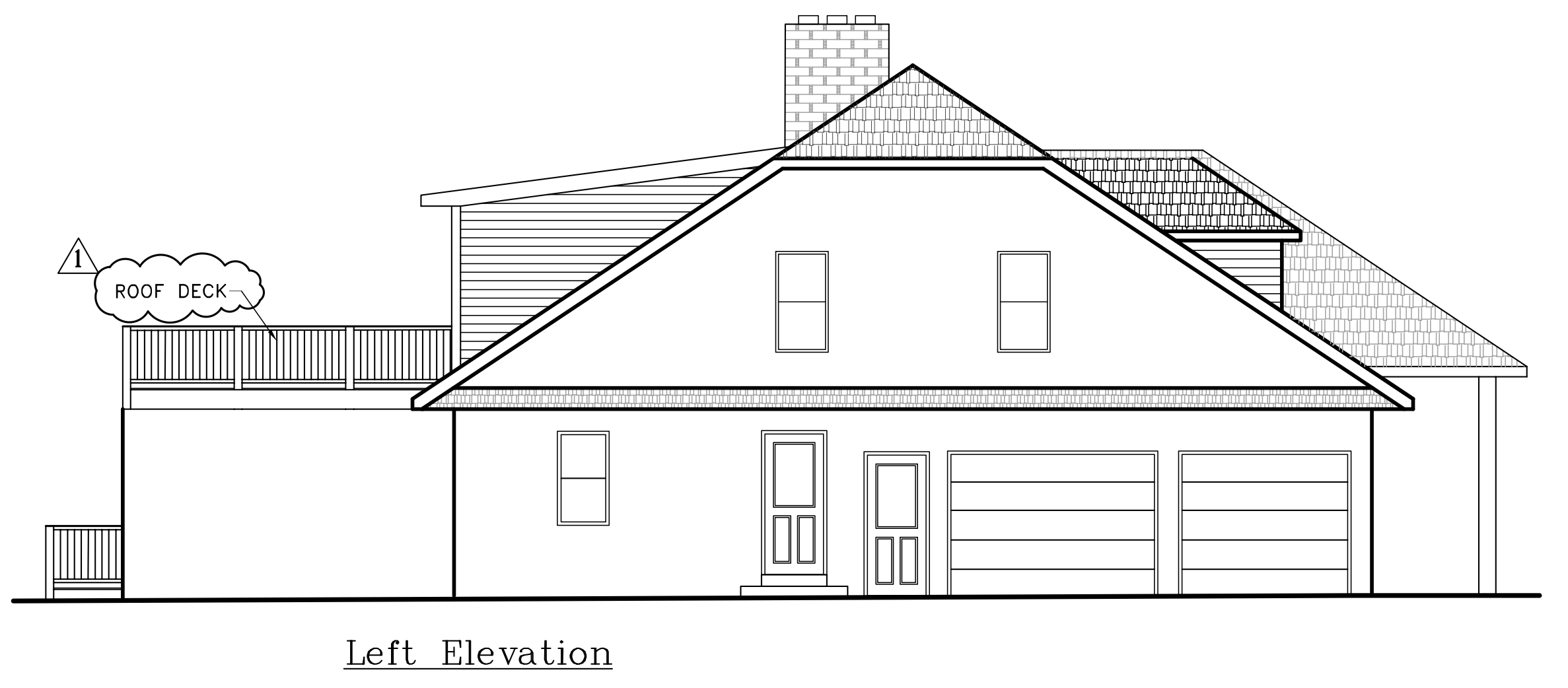 714 Pecan Drive Plan Left Elevation