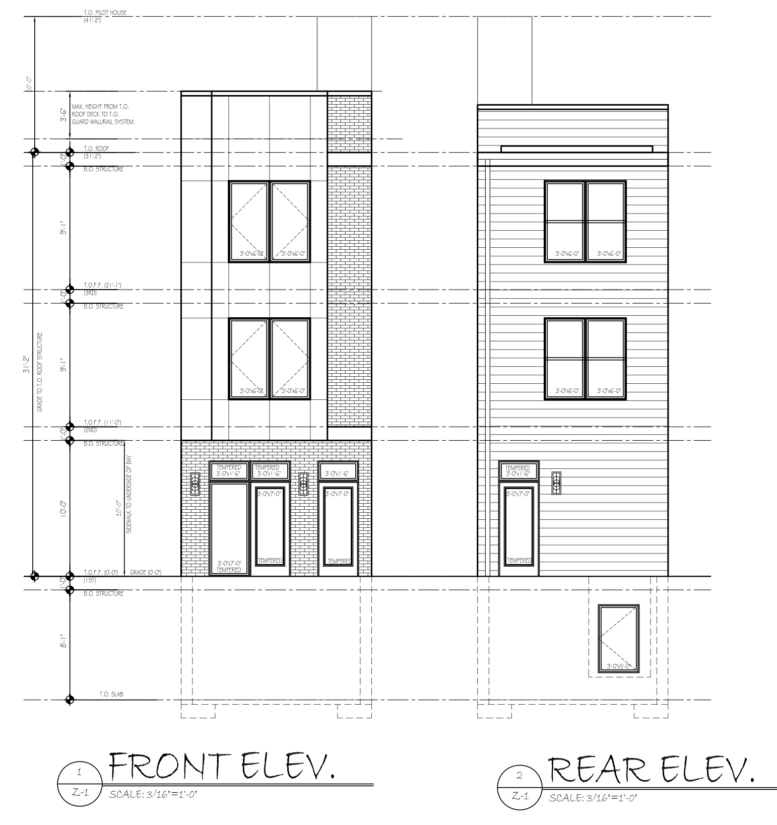1008 West Orleans Street Elevations