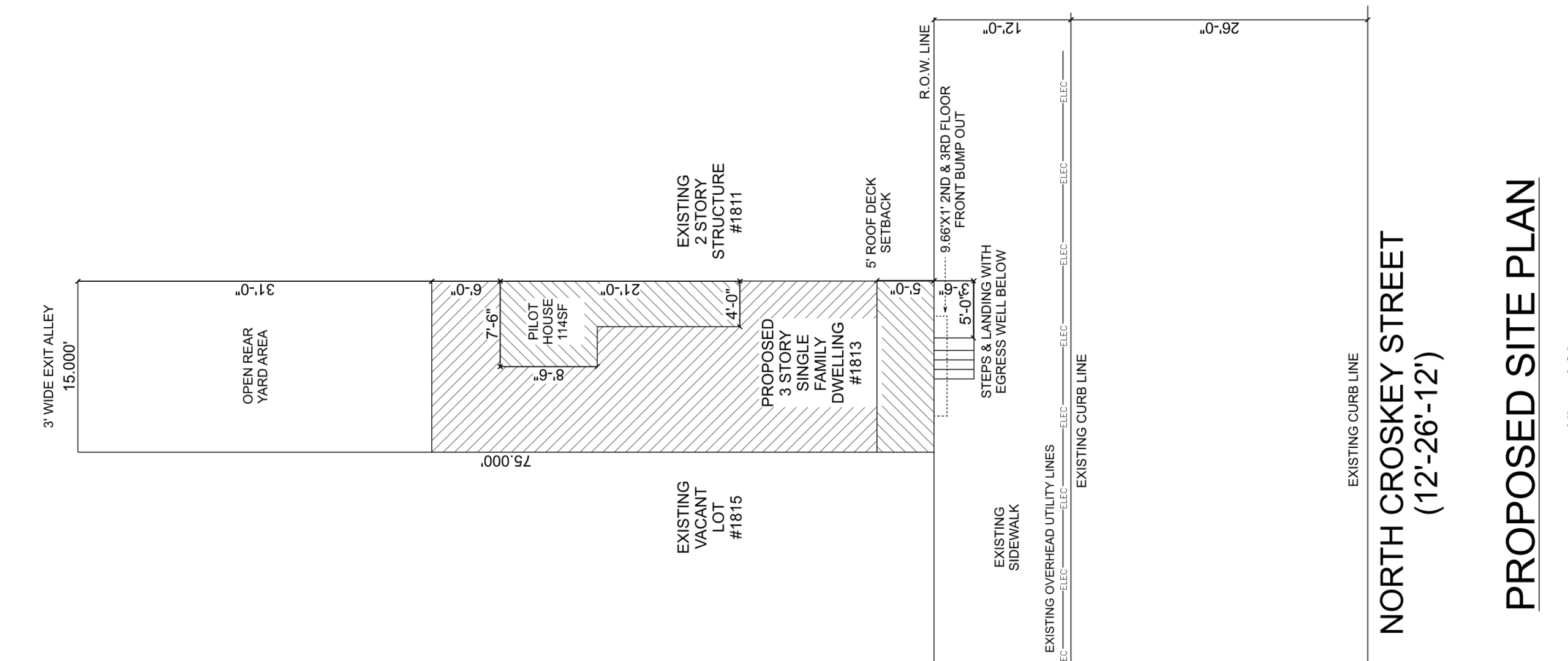 1813 North Croskey Street Site Plan
