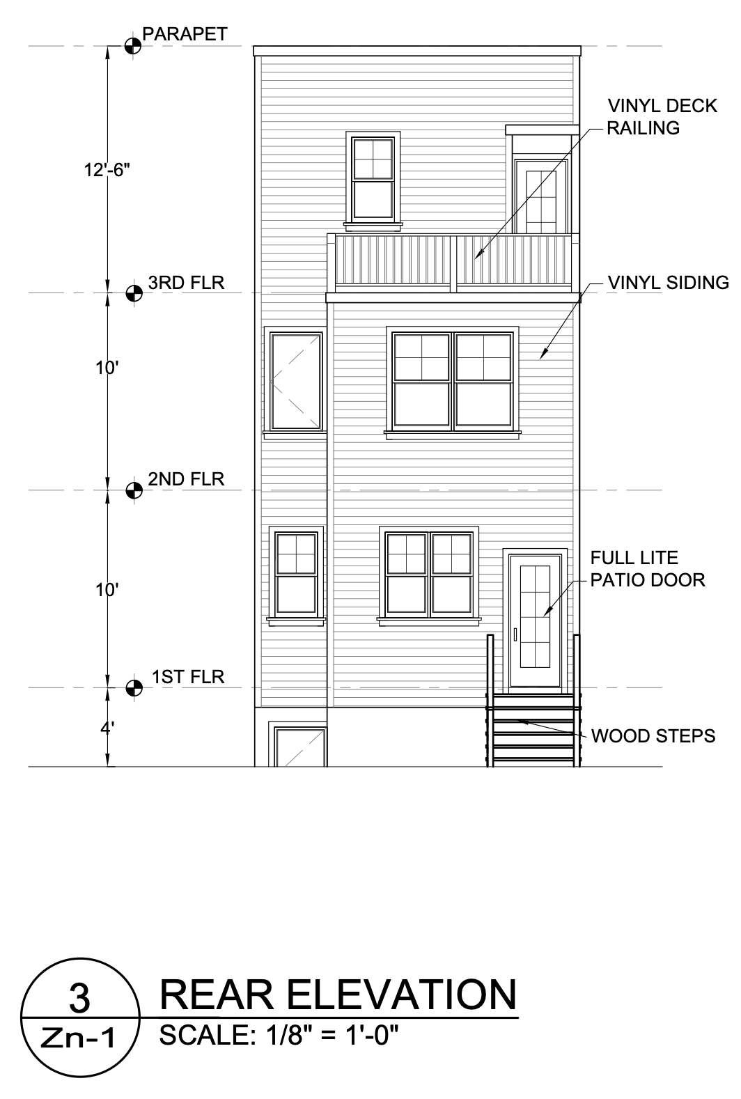 1849 North Van Pelt Street Rear Elevation