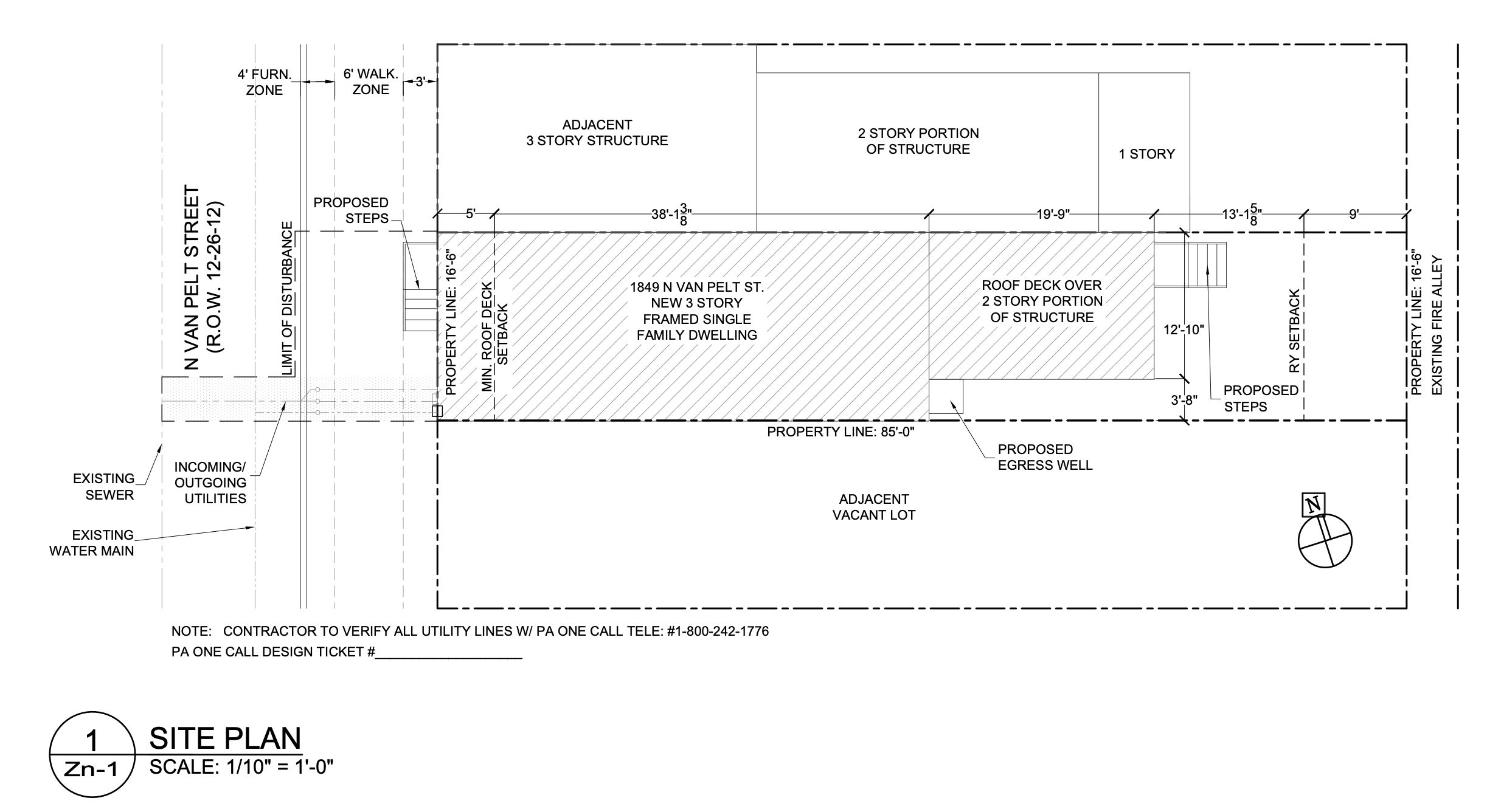 1849 North Van Pelt Street Site Plan