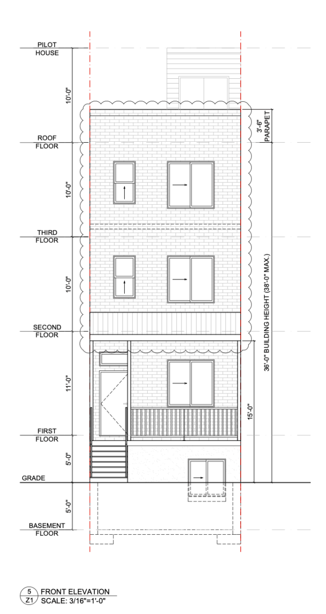 4021 Brown Street Elevation