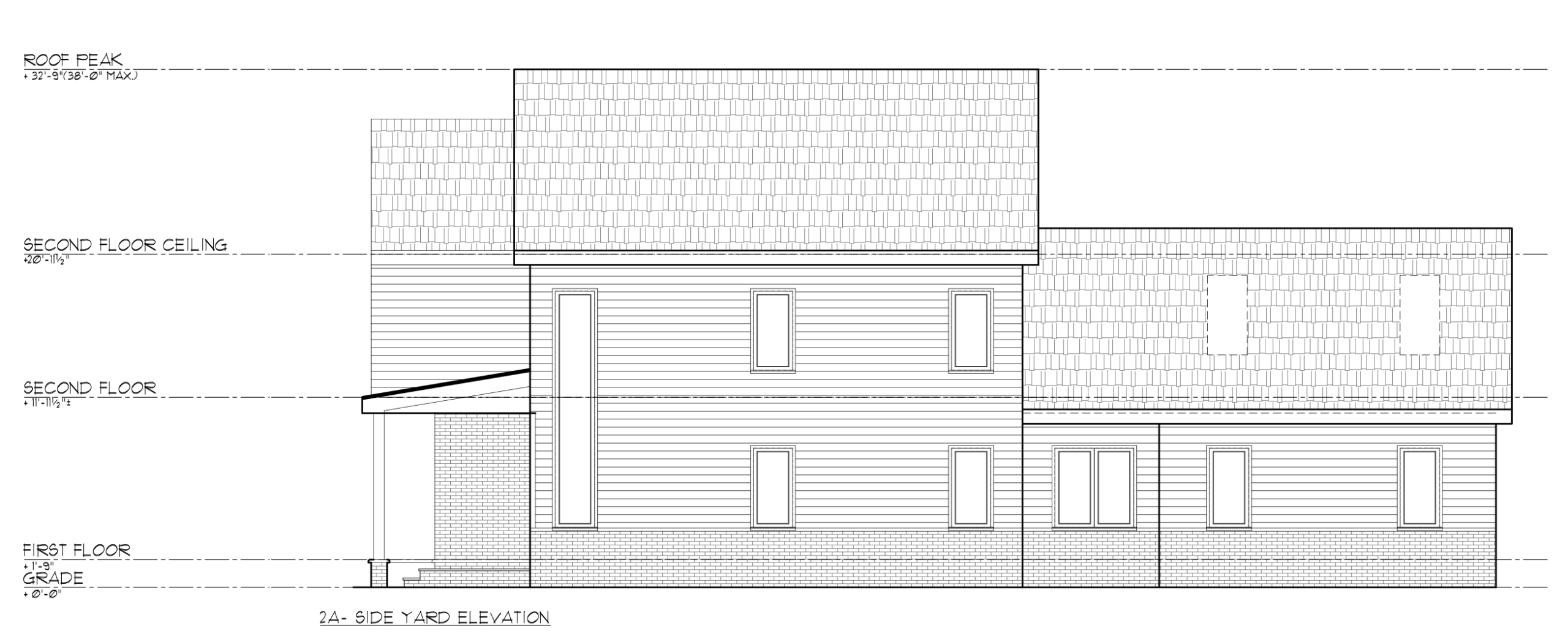 488 Byberry Road Lot 2 Side Yard Elevation