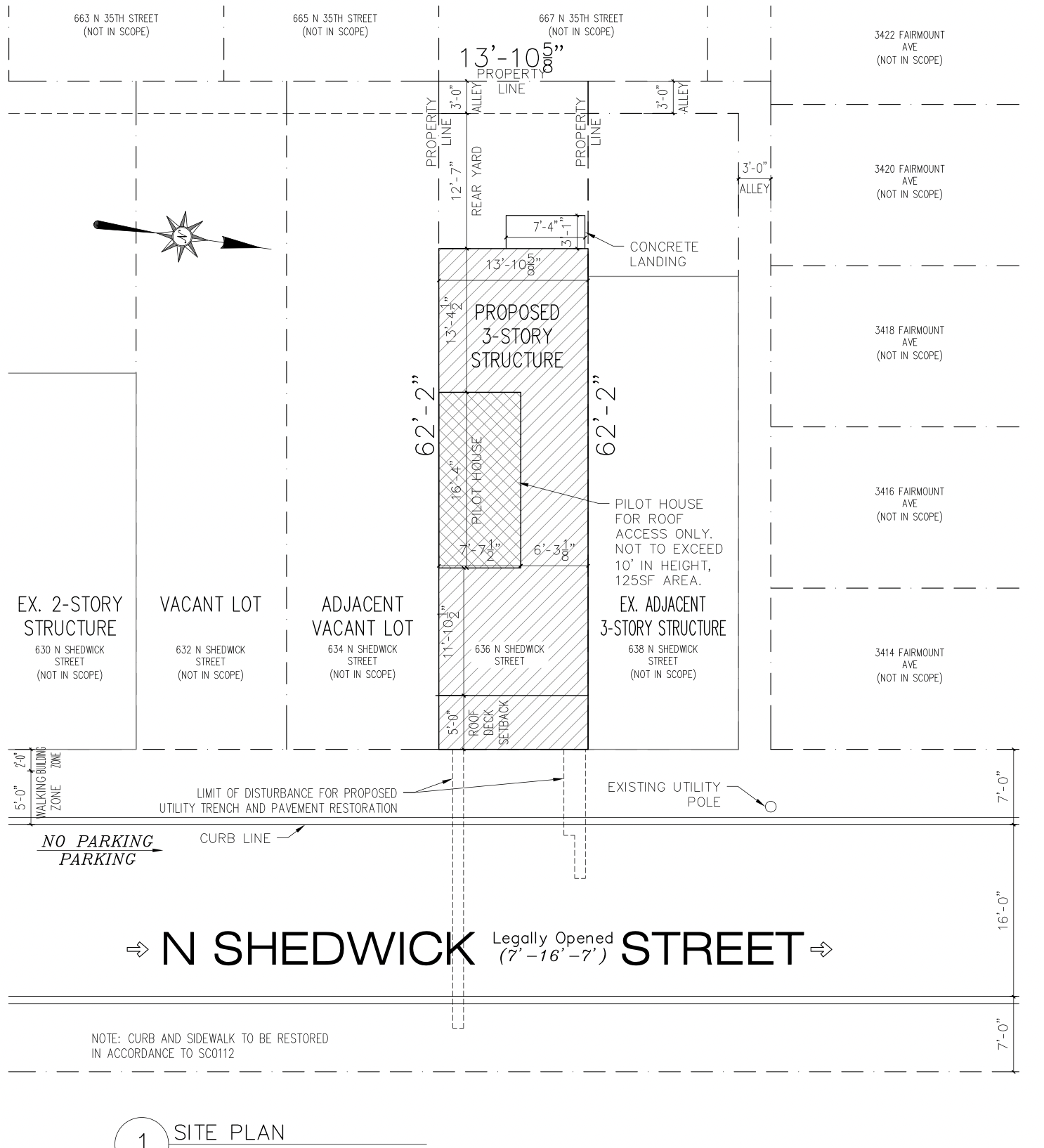 636 North Shedwick Street Plan
