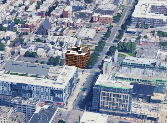 914 South Broad Street. Building rendering. Credit: JKRP Architects via the Civic Design Review