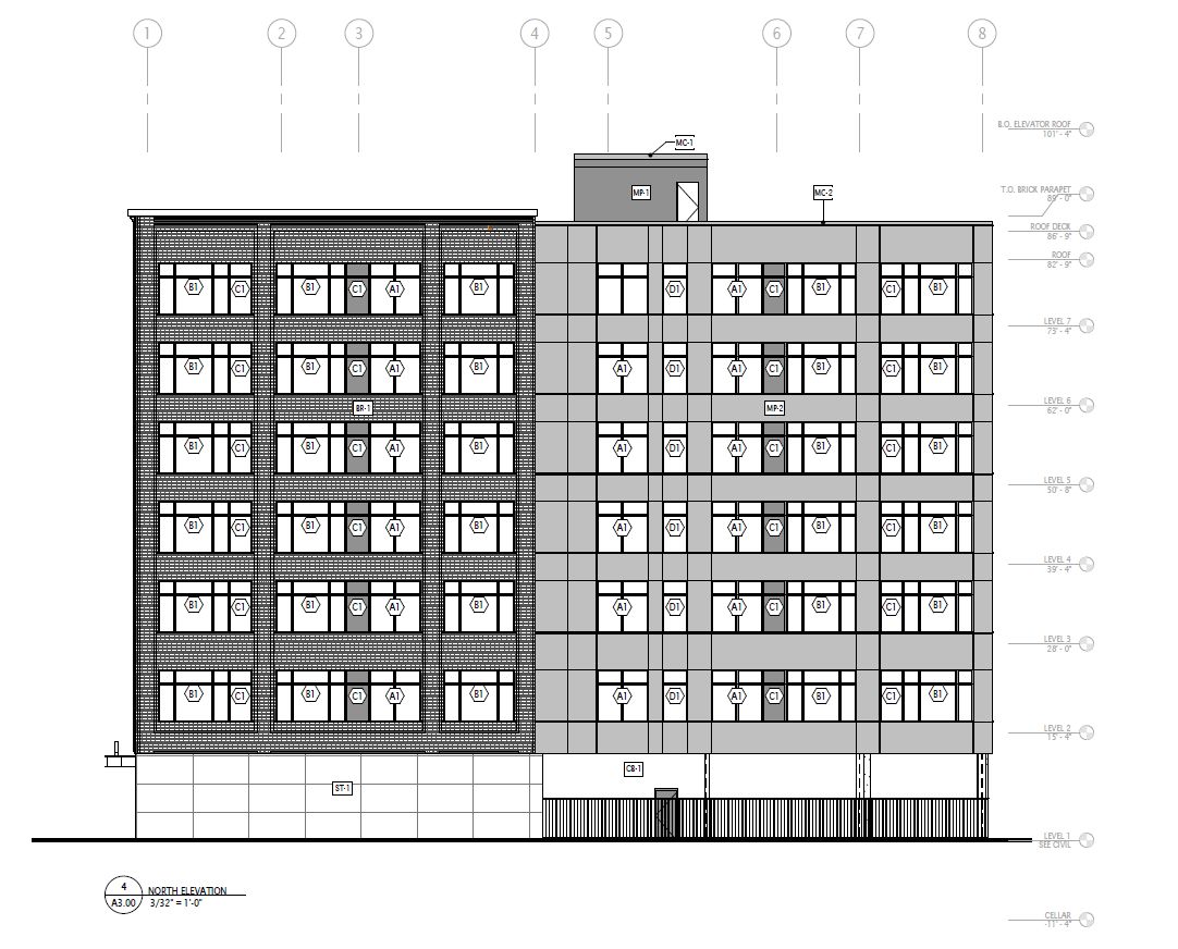 914 South Broad Street. Building elevation. Credit: JKRP Architects via the Civic Design Review