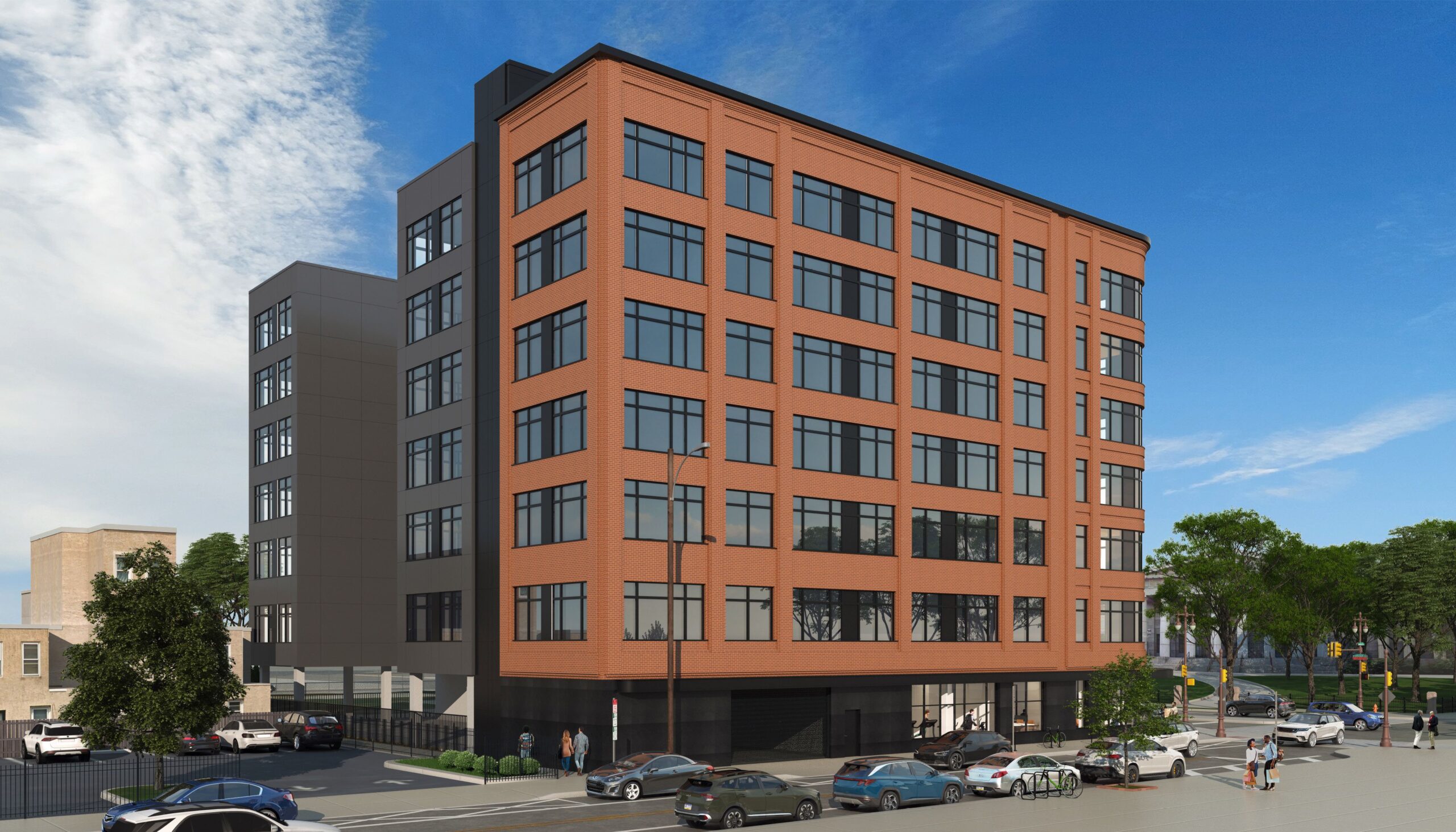 914 South Broad Street. Building rendering. Credit: JKRP Architects via the Civic Design Review