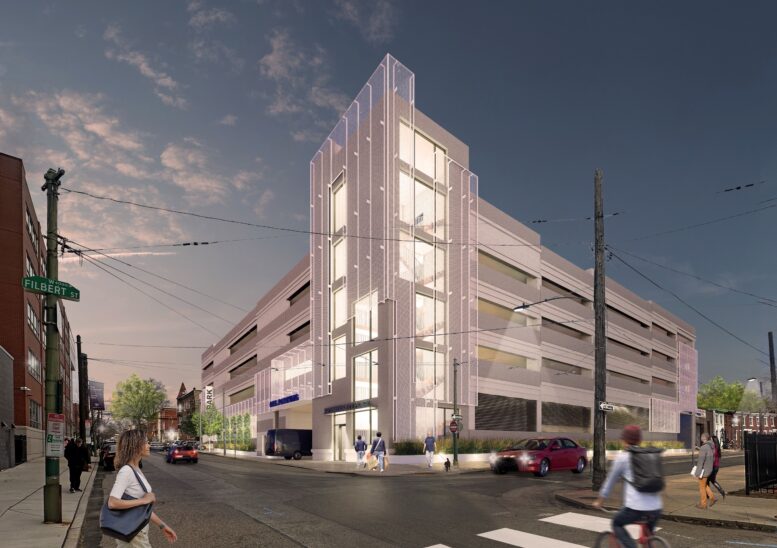 University Place 5.0 Parking Garage at 17 North 41st Street. Project rendering. Credit: ISA via the Civic Design Review