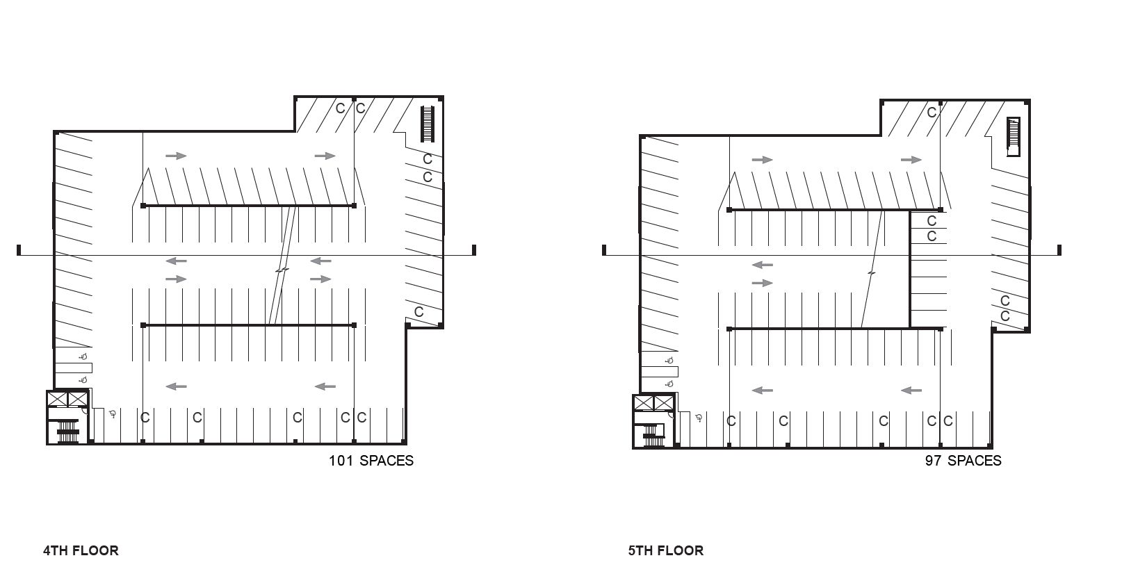 University Place 5.0 Parking Garage at 17 North 41st Street. Floor plan. Credit: ISA via the Civic Design Review