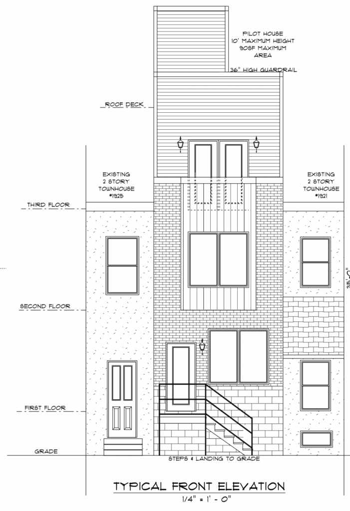 1923 Mutter Street Front Elevation