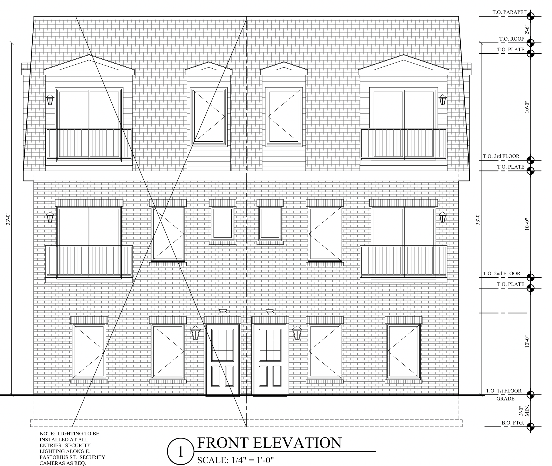 48 East Pastorius Street Front Elevation