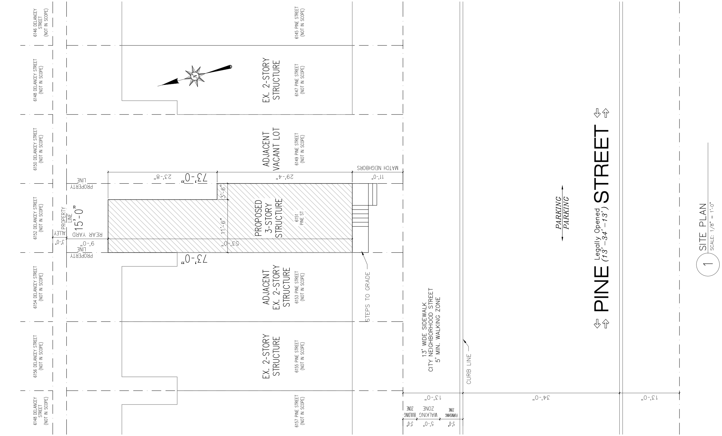 6151 Pine Street Site Plan
