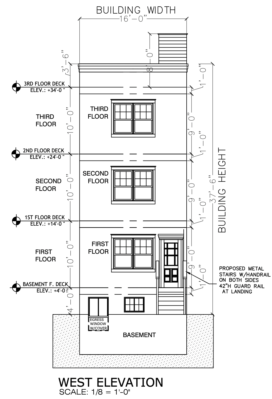 741 North 44th Street West Elevation