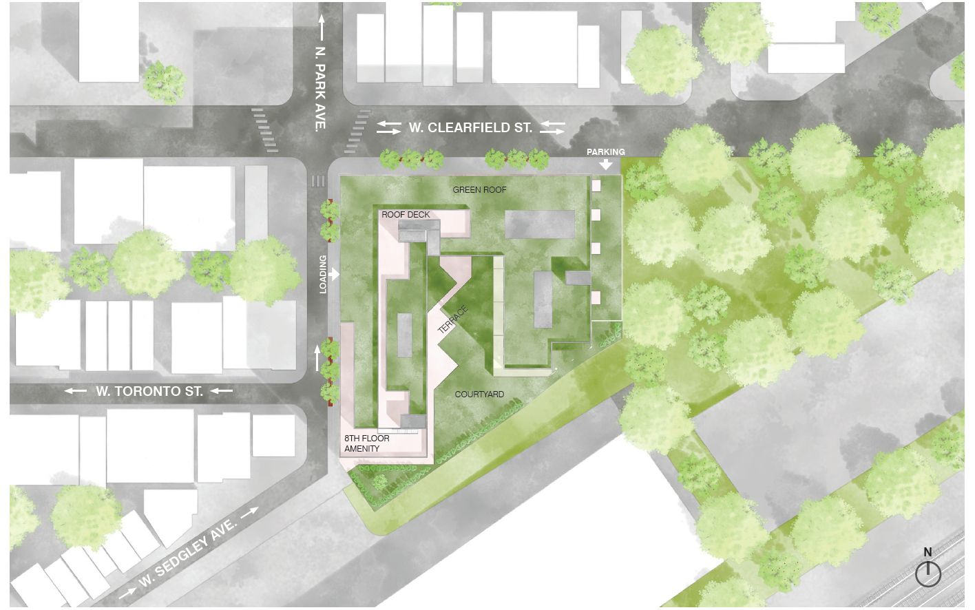 1318 West Clearfield Street. Credit: CANNOdesign via the Civic Design Review by the Philadelphia City Planning Commission and the Department of Planning and Development