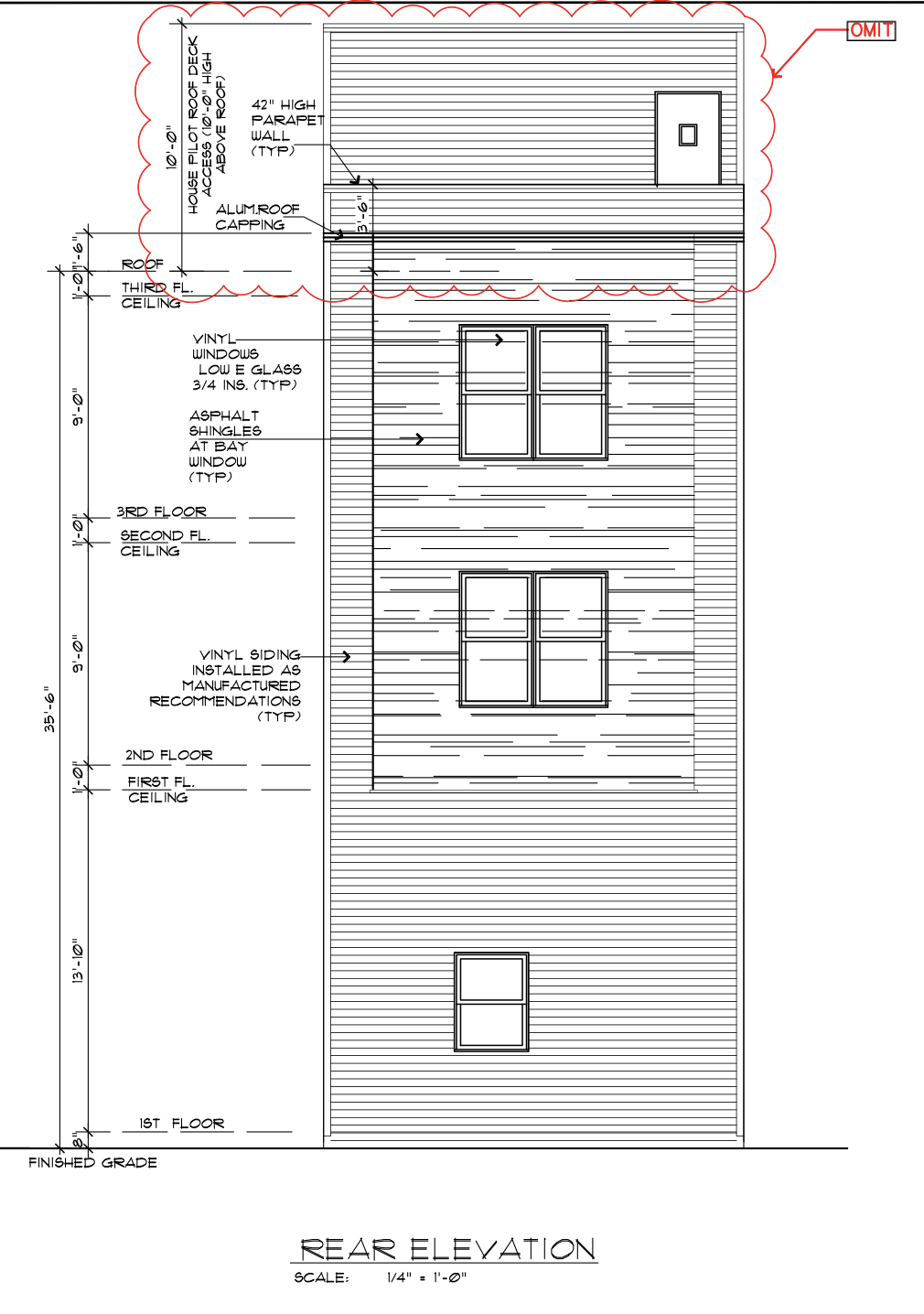 1736 North 22nd Rear Elevation
