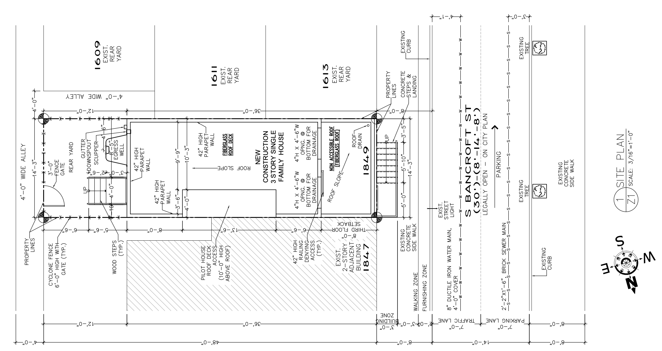 1849 South Bancroft Street Plan