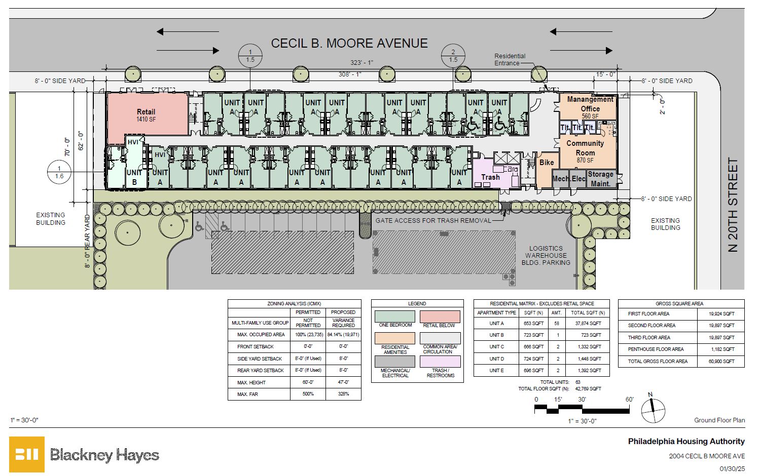 2006 Cecil B Moore Avenue. Credit: CANNOdesign via the Civic Design Review by the Philadelphia City Planning Commission and the Department of Planning and Development