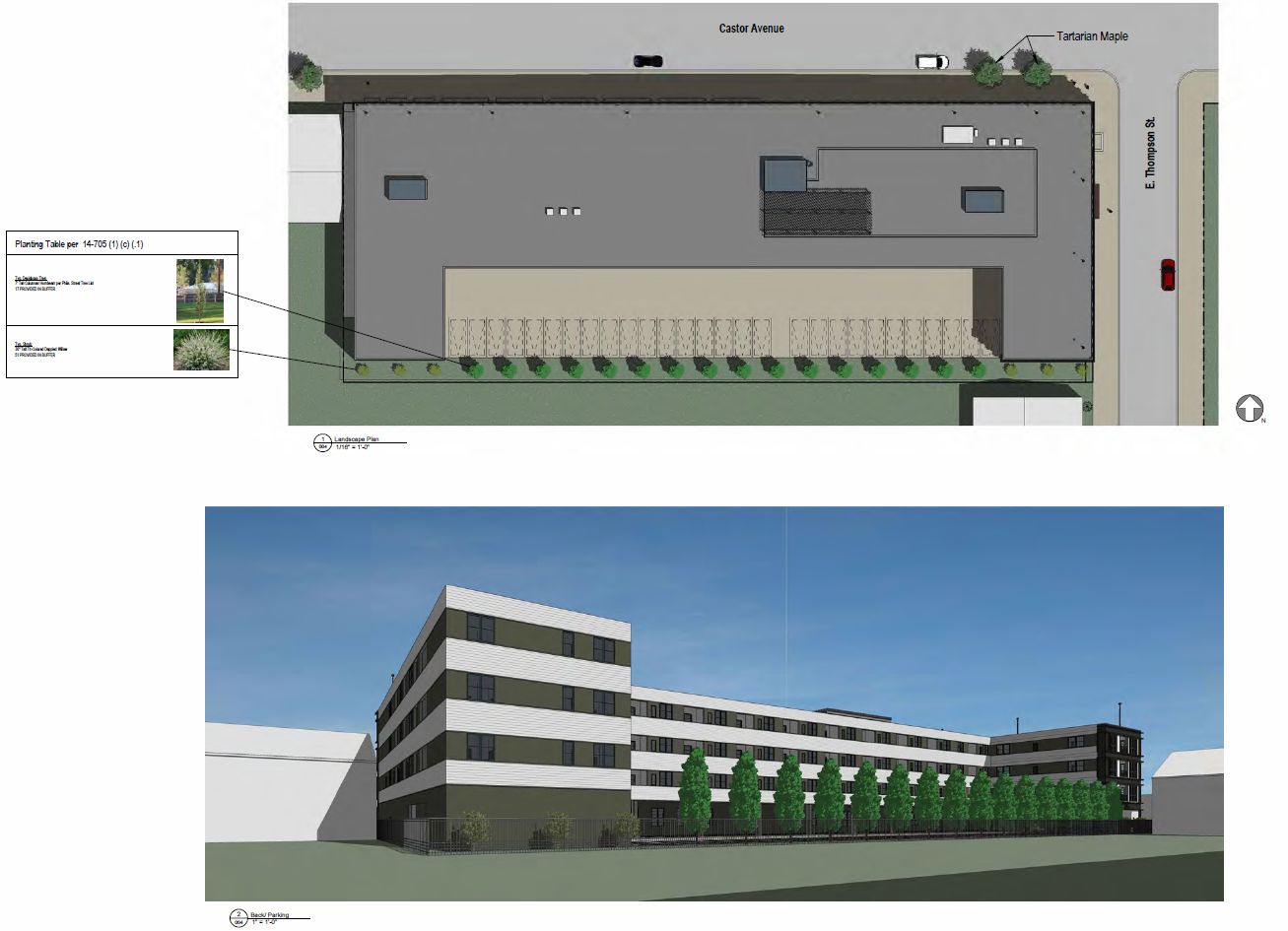 2620 Castor Avenue. Credit: Ambit Architecture via the Civic Design Review by the Philadelphia City Planning Commission and the Department of Planning and Development