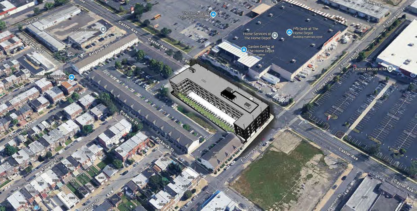 2620 Castor Avenue. Credit: Ambit Architecture via the Civic Design Review by the Philadelphia City Planning Commission and the Department of Planning and Development