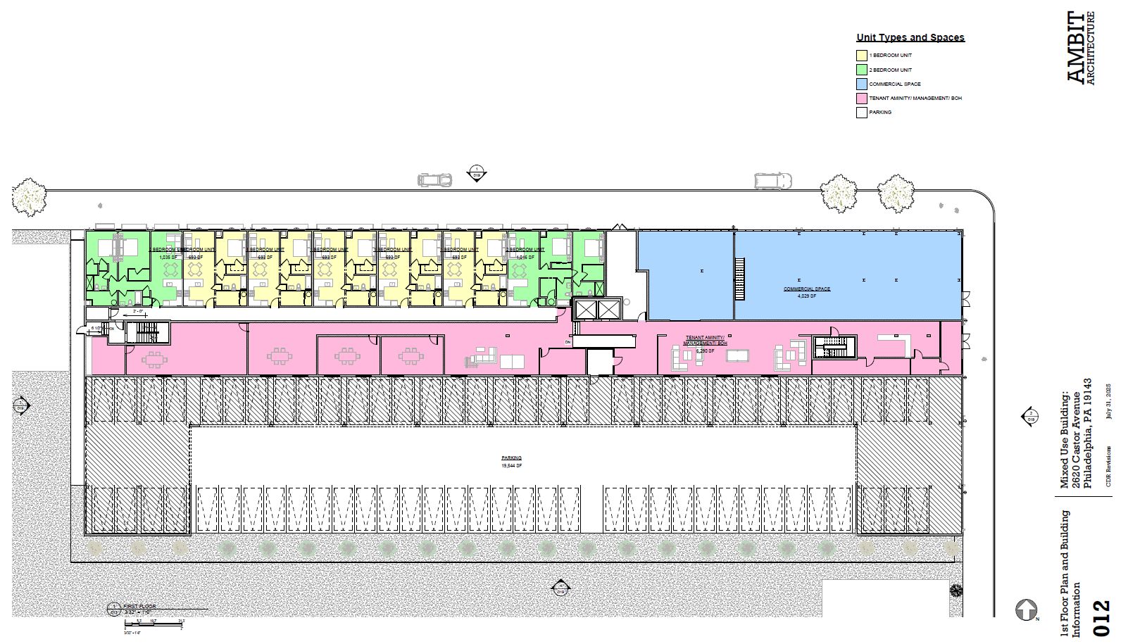 2620 Castor Avenue. Credit: Ambit Architecture via the Civic Design Review by the Philadelphia City Planning Commission and the Department of Planning and Development