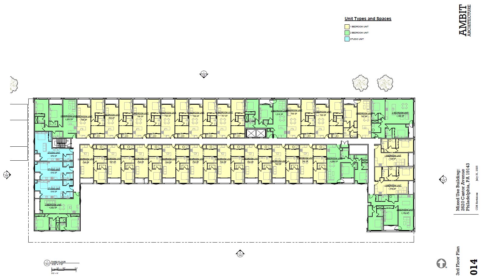 2620 Castor Avenue. Credit: Ambit Architecture via the Civic Design Review by the Philadelphia City Planning Commission and the Department of Planning and Development