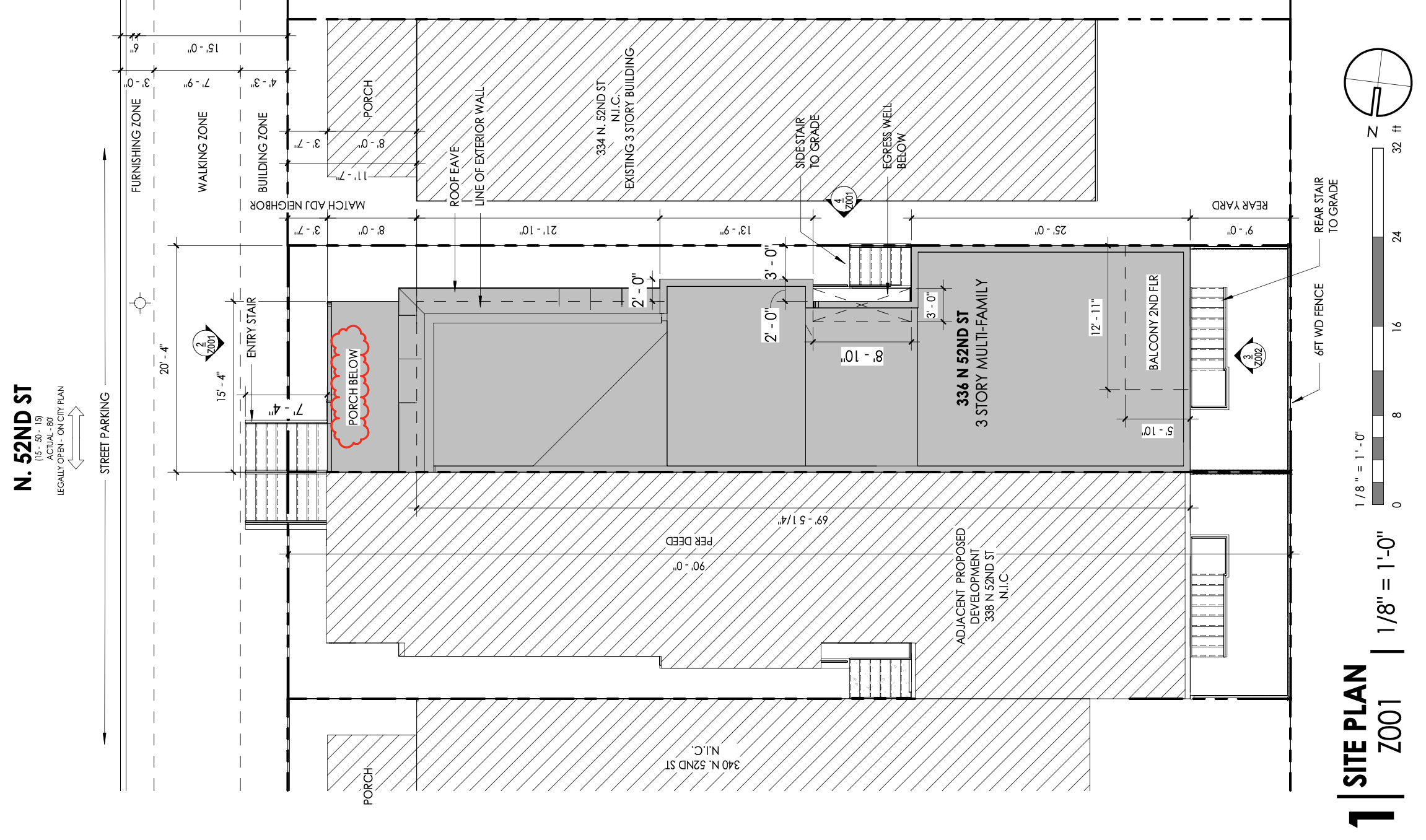 336 North 52nd Street Site Plan