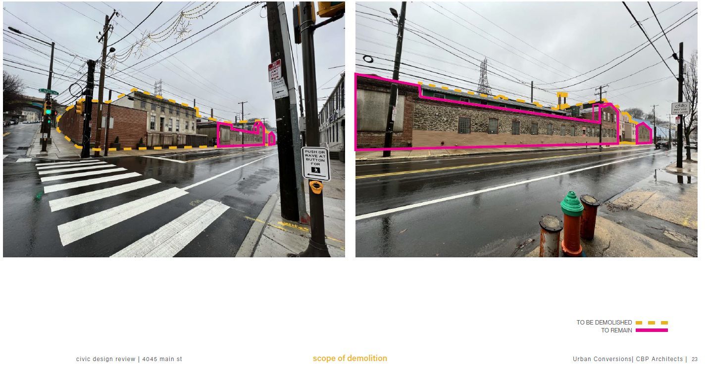 4045-61 Main Street. Credit: CBP Architects via the Civic Design Review by the Philadelphia City Planning Commission and the Department of Planning and Development