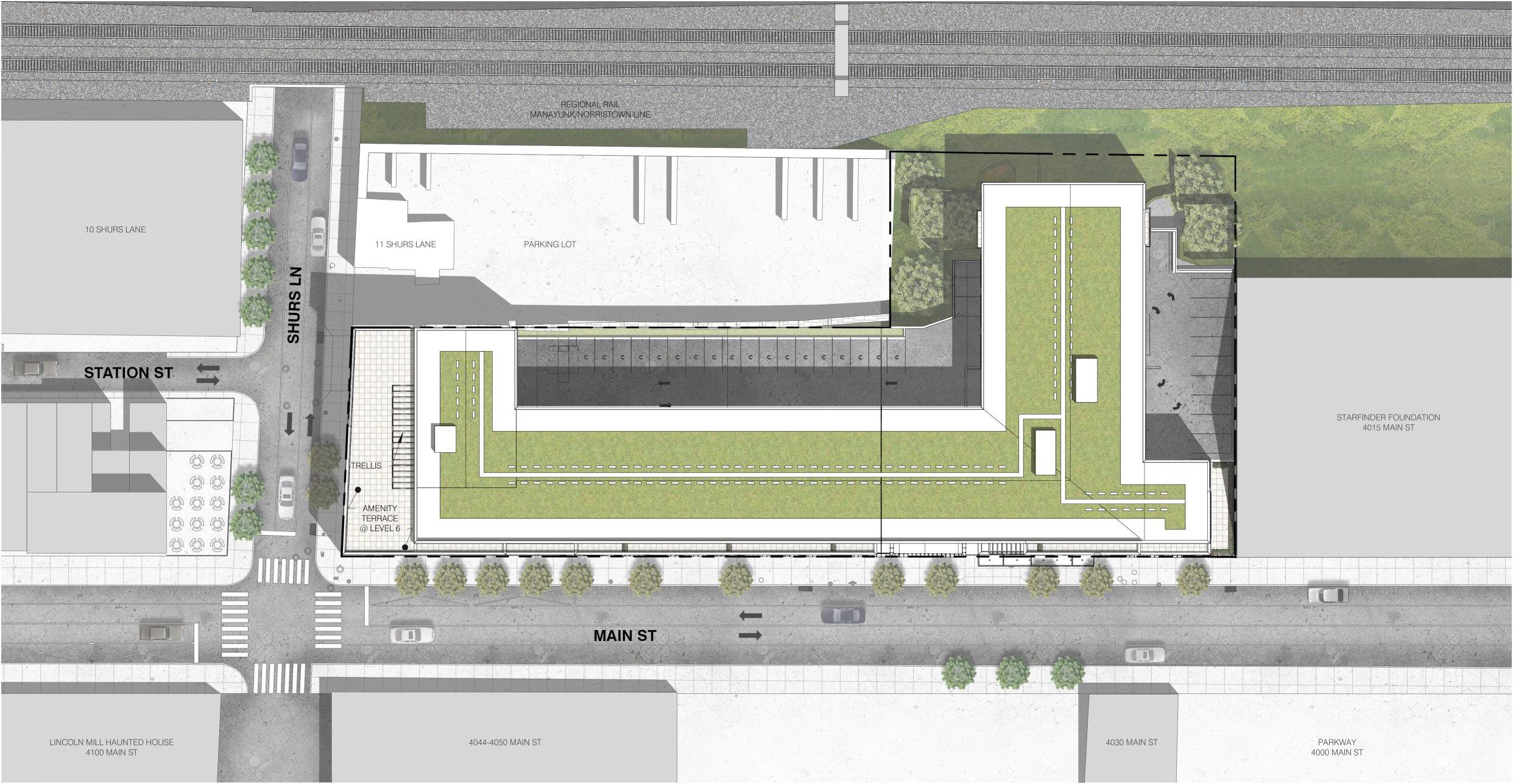 4045-61 Main Street. Credit: CBP Architects via the Civic Design Review by the Philadelphia City Planning Commission and the Department of Planning and Development