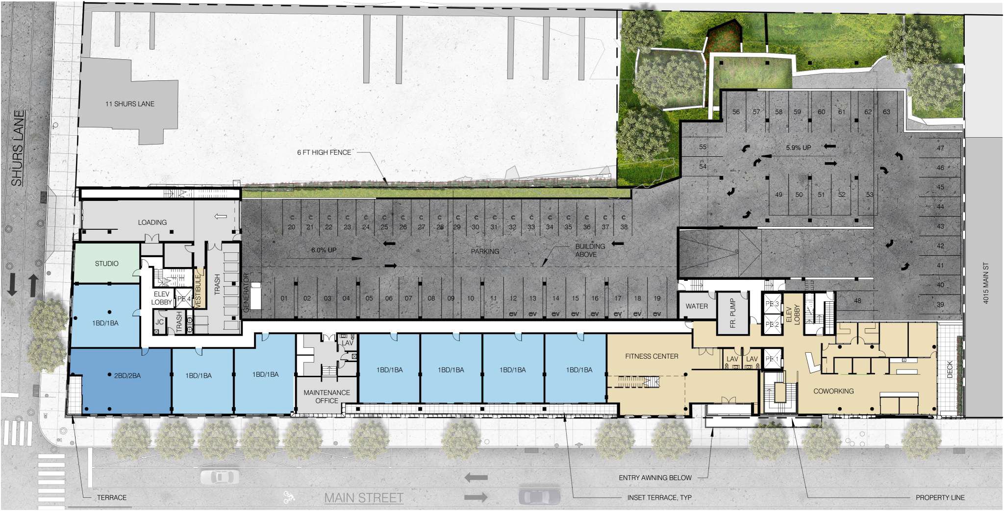 4045-61 Main Street. Credit: CBP Architects via the Civic Design Review by the Philadelphia City Planning Commission and the Department of Planning and Development