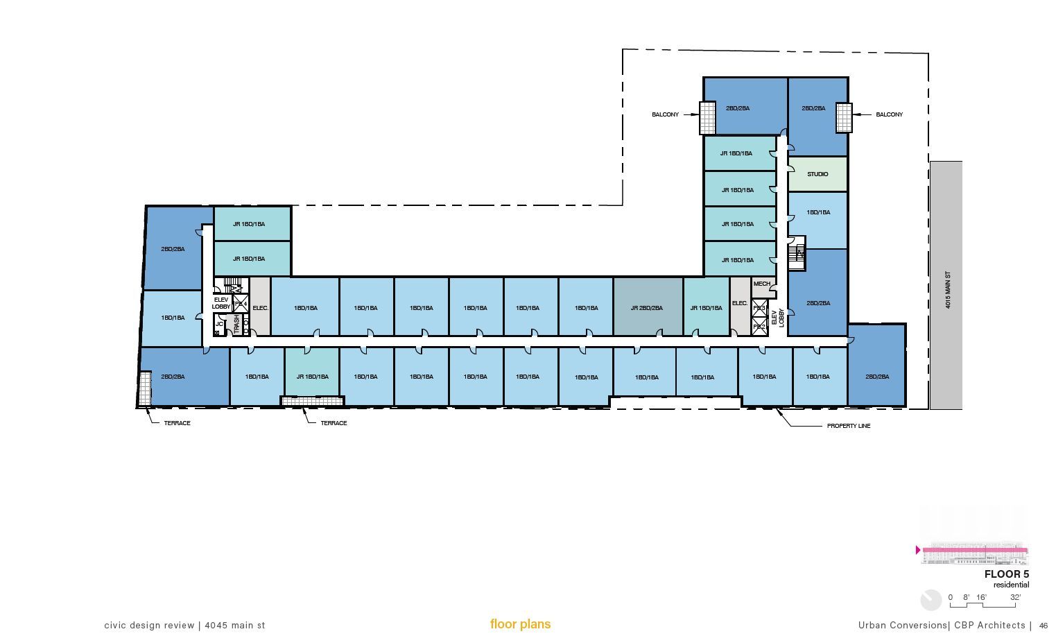 4045-61 Main Street. Credit: CBP Architects via the Civic Design Review by the Philadelphia City Planning Commission and the Department of Planning and Development