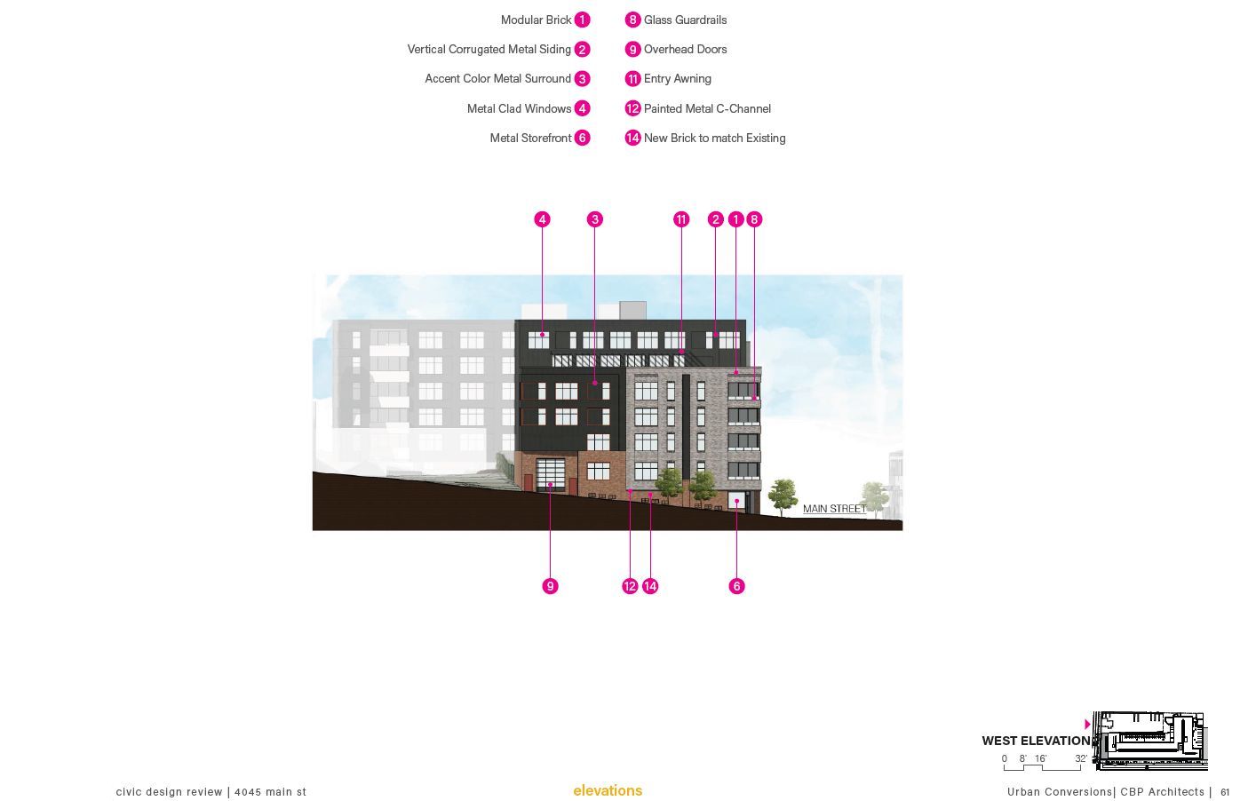 4045-61 Main Street. Credit: CBP Architects via the Civic Design Review by the Philadelphia City Planning Commission and the Department of Planning and Development