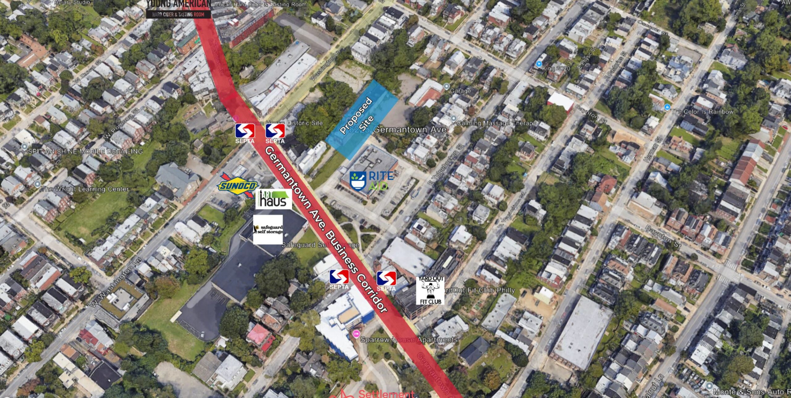 6225 Germantown Avenue. Credit: Ingram Sageser Ambric Technologies via the Civic Design Review by the Philadelphia City Planning Commission and the Department of Planning and Development