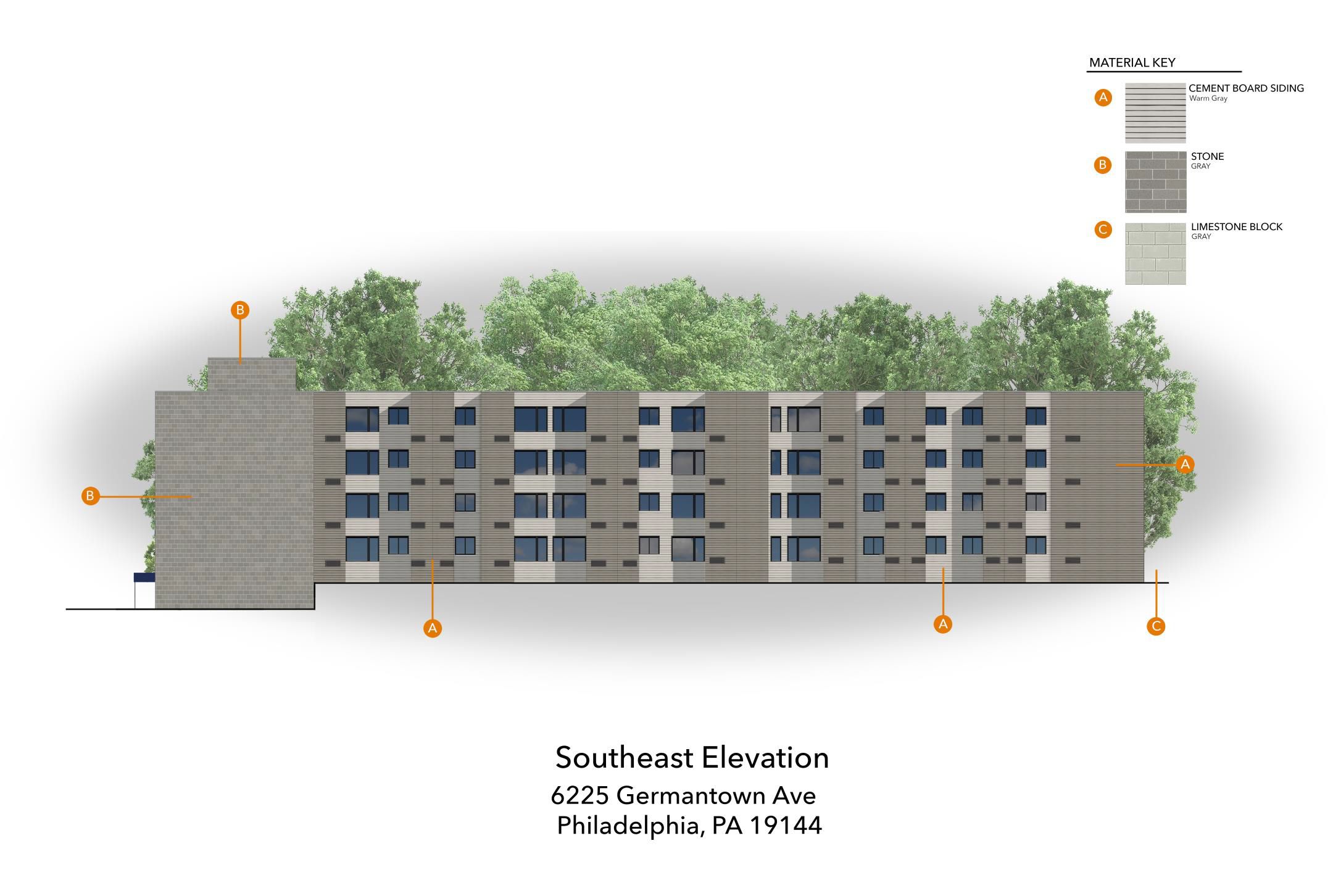 6225 Germantown Avenue. Credit: Ingram Sageser Ambric Technologies via the Civic Design Review by the Philadelphia City Planning Commission and the Department of Planning and Development