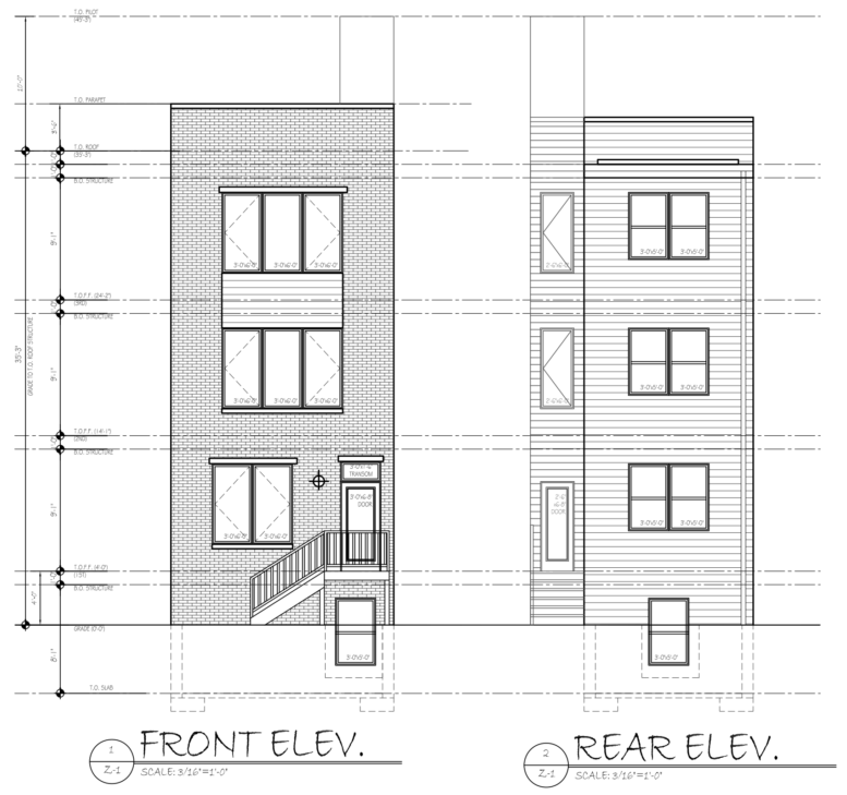 923 West York Street Elevations