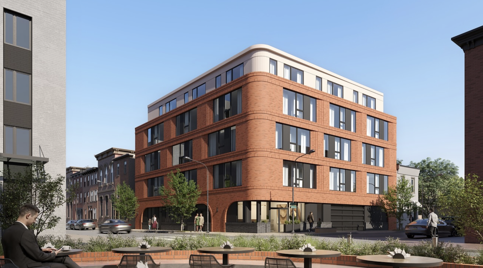 Rendering of 950 Marlborough St — Five-Story, 26-Unit Building Planned at 950 Marlborough Street in Fishtown