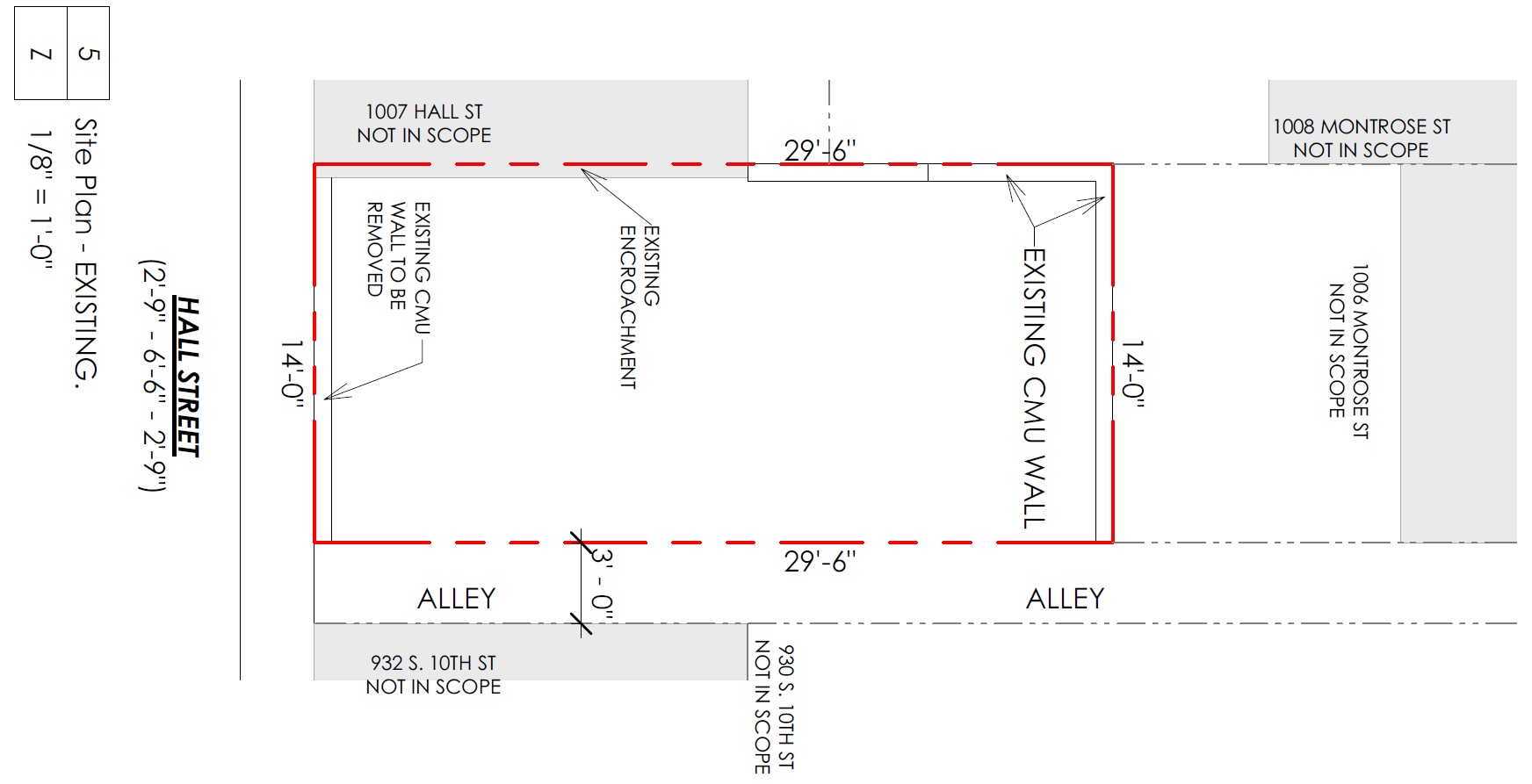1005 Hall Street, Philadelphia. Proposed site plan. Credit: Architect Parallel Architecture Studio via a zoning permit submitted to the City of Philadelphia.