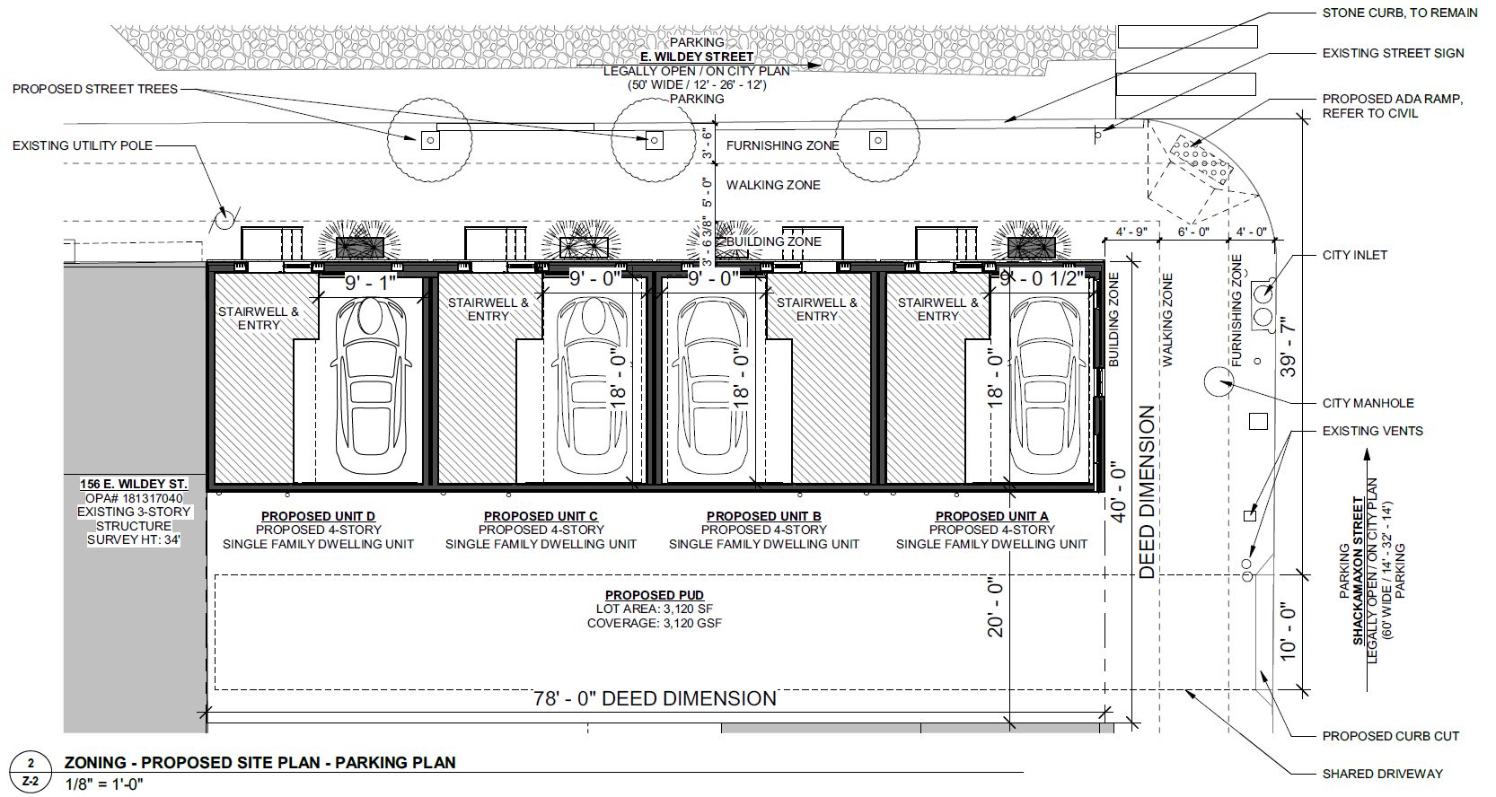 1034 Shackamaxon Street. Proposed site plan. Credit: CANNOdesign via the Planning Department of the City of Philadelphia
