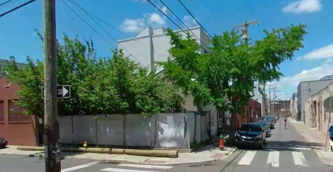 1400 East Oxford Street. Site conditions prior to redevelopment. Looking north. Credit: Here's The Plan, LLC via the City of Philadelphia