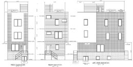 1400 East Oxford Street. Building elevations. Credit: Here's The Plan, LLC via the City of Philadelphia