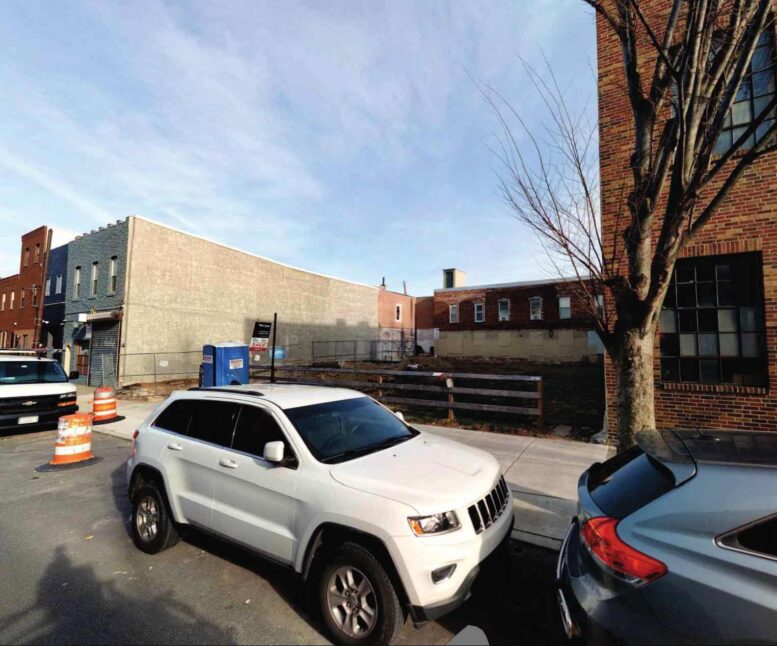 1439 South 8th Street, Philadelphia. Site conditions prior to redevelopment. Looking southeast. Credit: Gnome Architects via a zoning permit submitted to the City of Philadelphia.