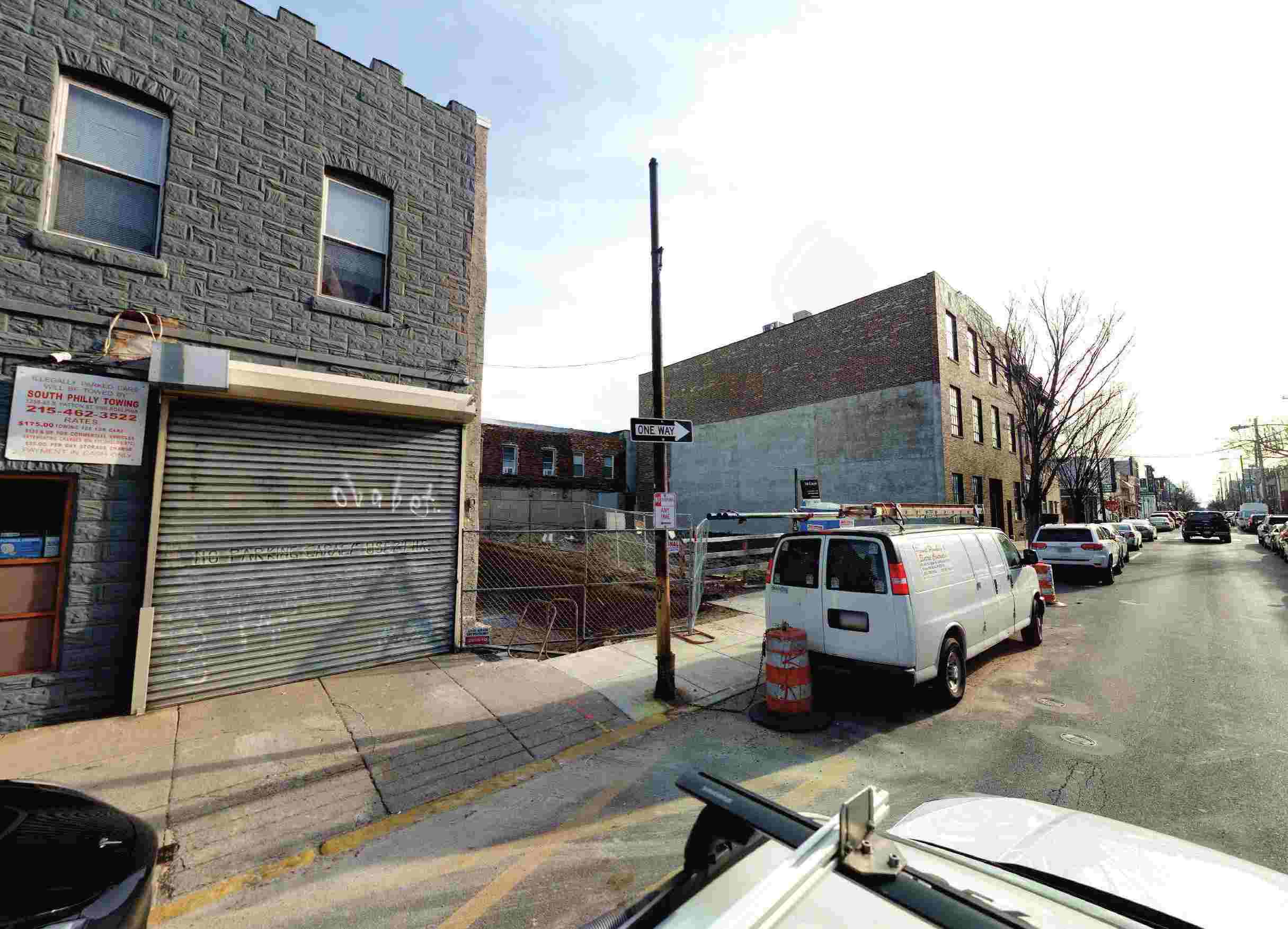 1439 South 8th Street, Philadelphia. Site conditions prior to redevelopment. Looking northeast. Credit: Gnome Architects via a zoning permit submitted to the City of Philadelphia.