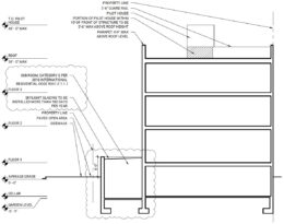 159-63 Laurel Street. Building section. Credit: Common Practice Design Studio via the City of Philadelphia